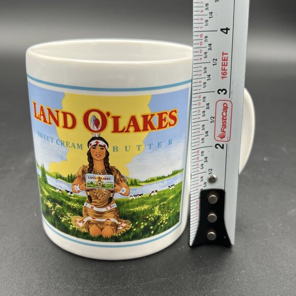LAND O LAKES Sweet Cream Butter Coffee Cup Mug Indian Maiden Retired Logo 10 oz - Picture 6 of 10